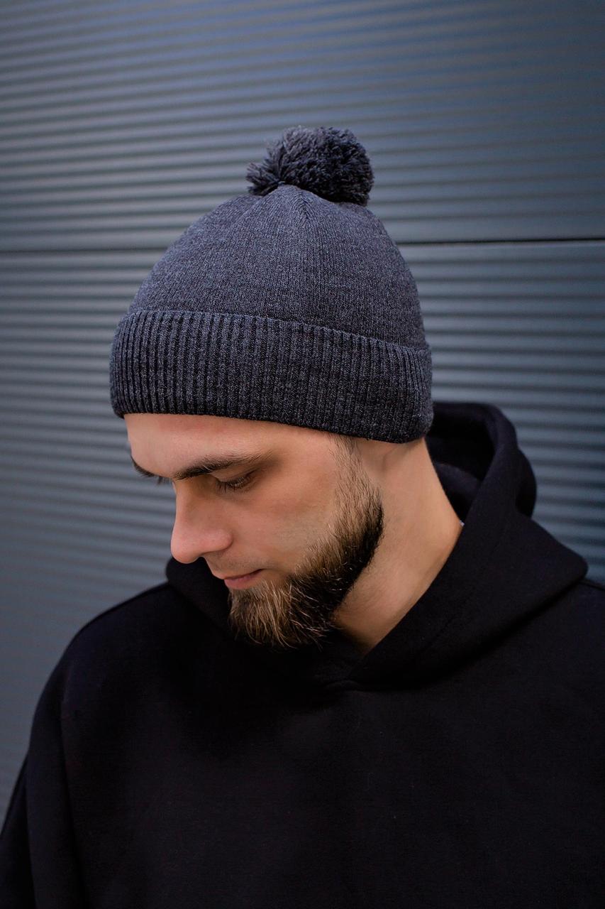 Утеплена Шапка Without Pop Сіра Чоловіча
