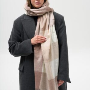 Жіночий Шарф У Клітинку Without Terner Beige