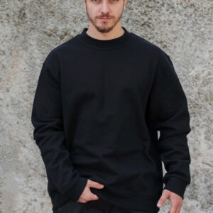 Чоловічий Утеплений Оверсайз Світшот На Флісі Without Solo Black