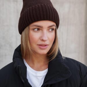 Жіноча Зимова Трикотажна Шапка На Флісі Without Butch Brown