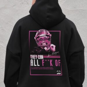 Чоловіче Оверсай Худі Толстовка На Флісі З Капюшоном Та Принтом Without Verstappen Black