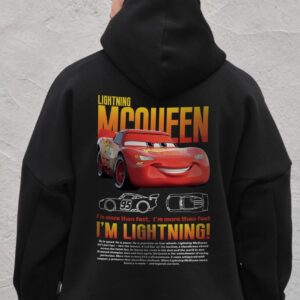 Чоловіче Оверсай Худі Толстовка На Флісі З Капюшоном Та Принтом Without Mcqueen Black