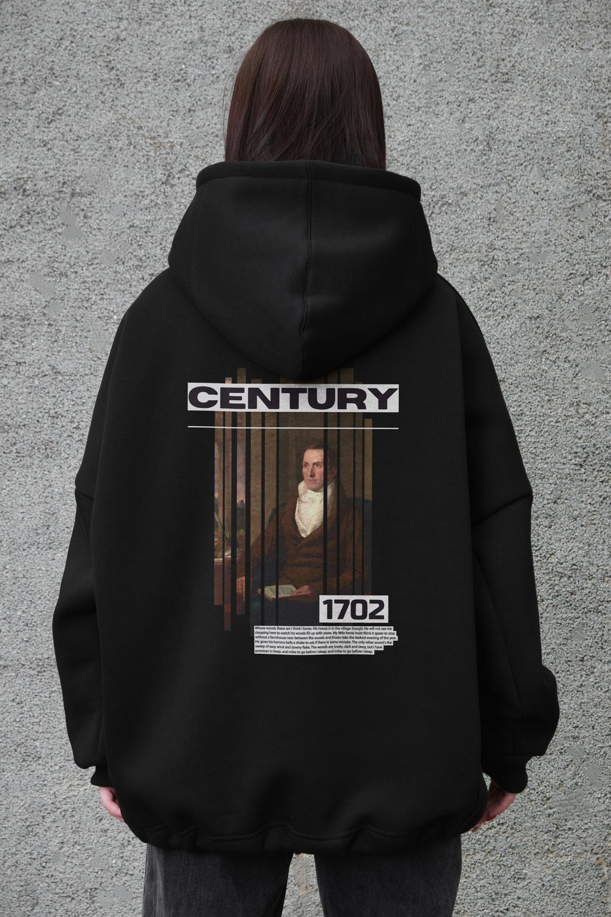 Жіноче Оверсай Худі Толстовка На Флісі З Капюшоном Та Принтом Without Century Black