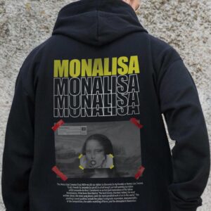 Чоловіче Утеплене Зіп Худі На Флісі Зіпер З Принтом Monalisa Without Kane Black