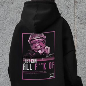 Жіноче Оверсай Худі Толстовка На Флісі З Капюшоном Та Принтом Without Verstappen Black