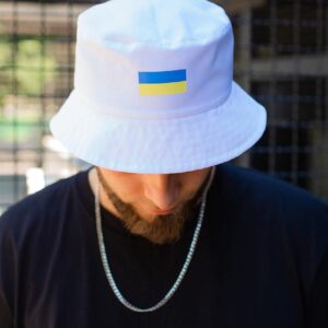 Чоловіча Панамка Without з принтом Прапор Біла