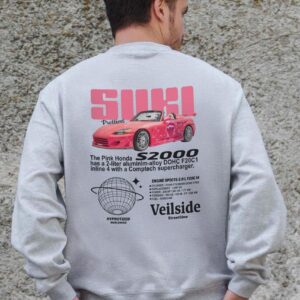 Чоловічий Утеплений Оверсайз Світшот На Флісі З Принтом Without Suki Gray