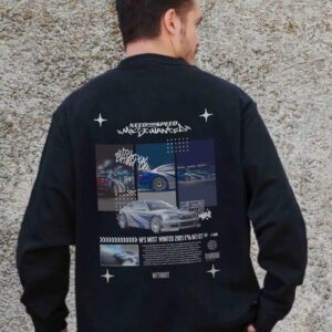 Чоловічий Утеплений Оверсайз Світшот На Флісі З Принтом Without Wanted Black