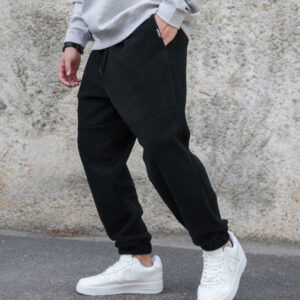 Чоловічі Теплі Флісові Спортивні Штани Джогери Without Port Black