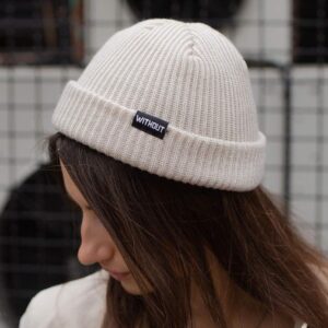 Шапка Бiнi Without Leon 21 Жіноча Світло Бежева