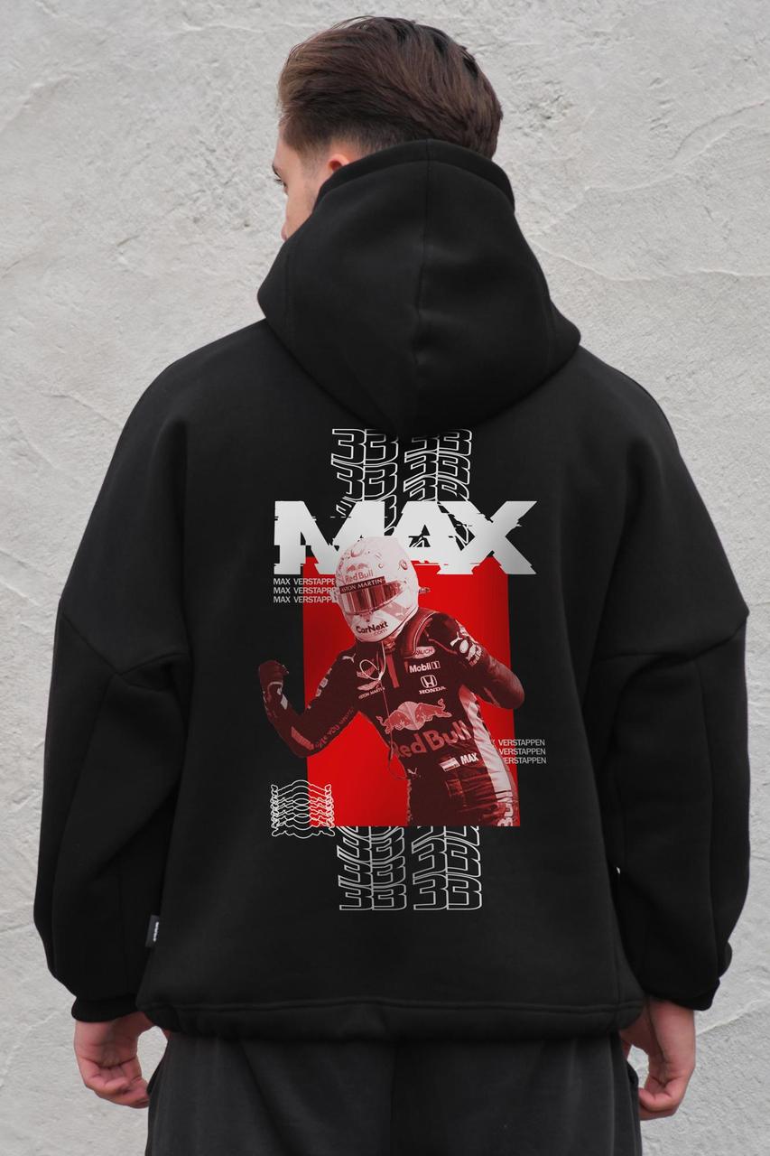 Чоловіче Оверсай Худі Толстовка На Флісі З Капюшоном Та Принтом Without Max Black