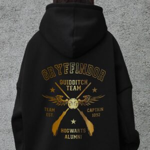 Жіноче Оверсайз Худі Толстовка На Флісі З Капюшоном Та Принтом Without Gryffindor Black