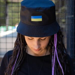 Жіноча Панамка Without з принтом Прапор Чорна