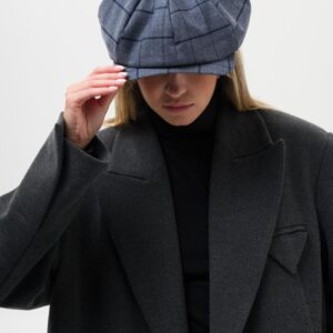 Жіноча Кепка Хуліганка У Клітинку Without Alfi Blue