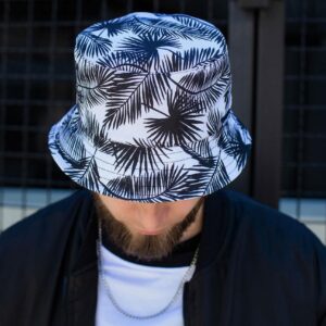 Принтована Панамка Without Palm Чорна Чоловіча