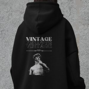 Жіноче Оверсай Худі Толстовка На Флісі З Капюшоном Та Принтом Without Vintage Black