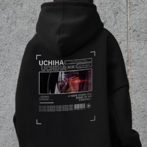 Жіноче Оверсай Худі Толстовка На Флісі З Капюшоном Та Принтом Without Uchiha Black