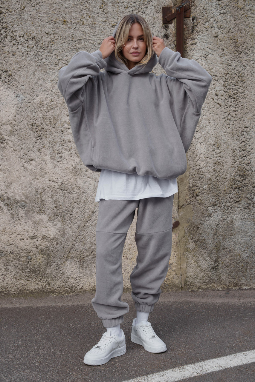 Жіночий Флісовий Спортивний Костюм Without Utopia Gray