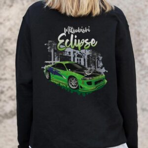 Жіночий Утеплений Оверсайз Світшот На Флісі З Принтом Without Eclips Black