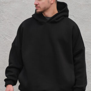 Чоловіче Оверсай Худі Толстовка На Флісі З Капюшоном Without Art Black