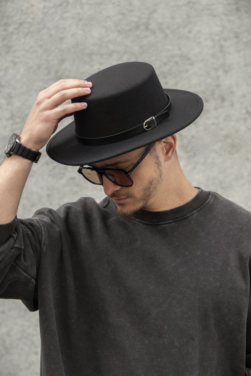 Чоловічий Капелюх Without Walter З Ремінцем Black