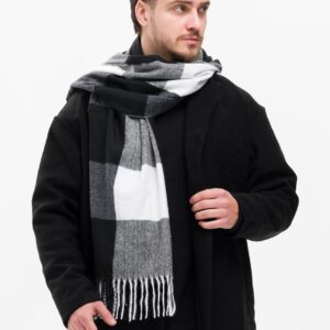 Чоловічий Шарф У Клітинку Without Terner Black
