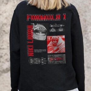 Жіночий Утеплений Оверсайз Світшот На Флісі З Принтом Without Lauda Black