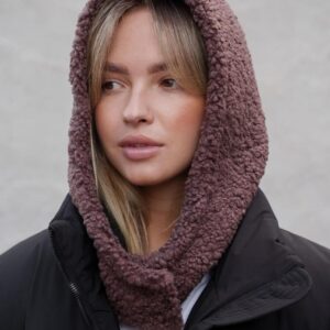 Тепла Шапка Капюшон Капор Теді На Флісі Without Bonnet Brown Woman