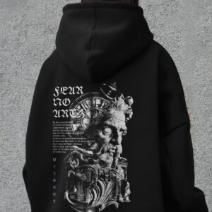 Жіноче Оверсай Худі Толстовка На Флісі З Капюшоном Та Принтом Without Greek Black