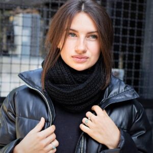 Шарф Хомут Without Scarf Жіночий Чорний