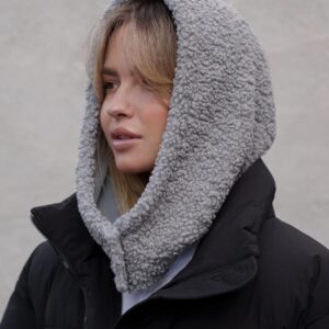 Тепла Шапка Капюшон Капор Теді На Флісі Without Bonnet Gray Woman