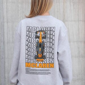 Жіночий Утеплений Оверсайз Світшот На Флісі З Принтом Without Mclaren Gray