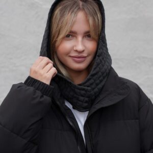 Тепла Шапка Капюшон Капор На Флісі В Велику Клітинку Without Jesica Black Woman