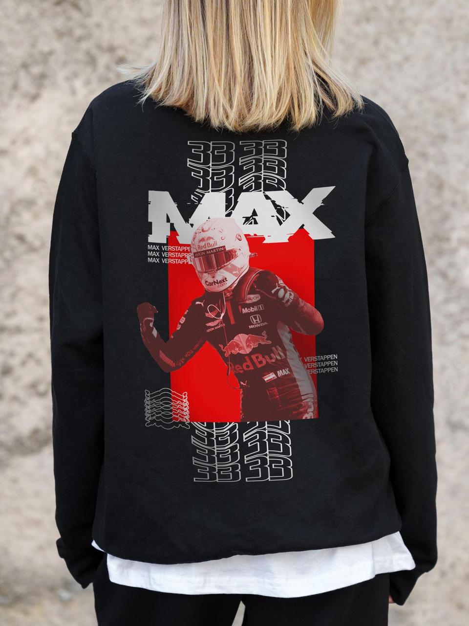 Жіночий Утеплений Оверсайз Світшот На Флісі З Принтом Without Max Black