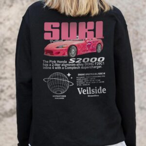 Жіночий Утеплений Оверсайз Світшот На Флісі З Принтом Without Suki Black