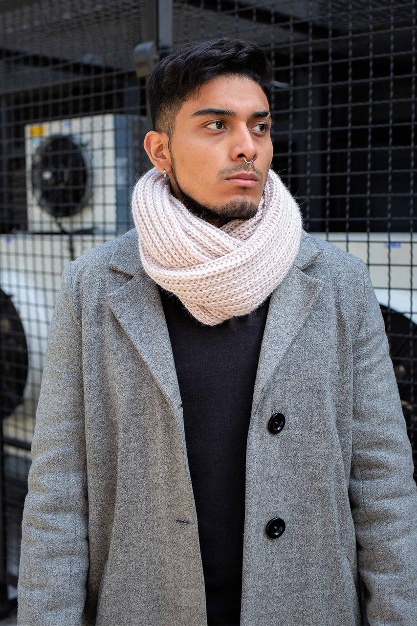 Шарф Хомут Without Scarf Чоловічий Бежевий