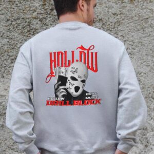 Чоловічий Утеплений Оверсайз Світшот На Флісі З Принтом Without Hollow Gray