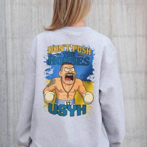 Жіночий Утеплений Оверсайз Світшот На Флісі З Принтом Without Usyk Gray