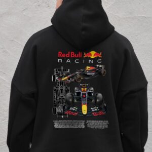 Чоловіче Оверсай Худі Толстовка На Флісі З Капюшоном Та Принтом Without Redbull Black