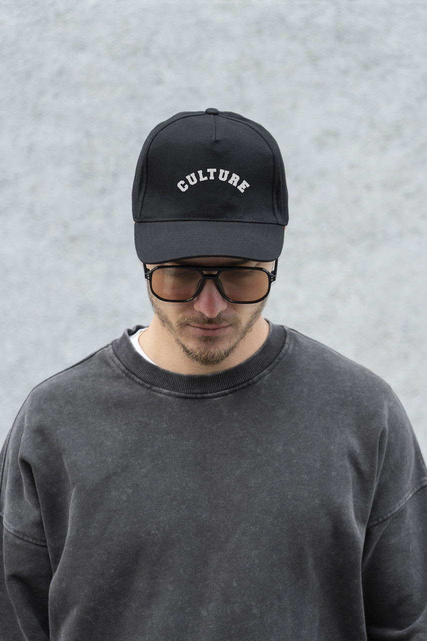 Чоловіча Кепка Бейсболка Тракер Without З Принтом Culture Black