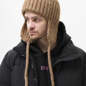 Чоловіча В'язана Шапка Вушанка Without Weasley Brown