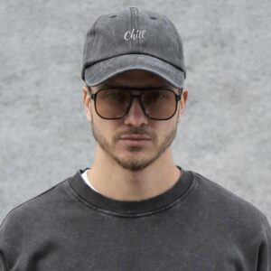 Чоловіча Кепка Бейсболка Vintage Without З Принтом Chill Black