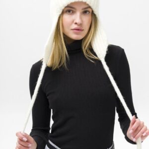 Жіноча В'язана Шапка Вушанка Without Weasley White