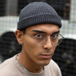 Шапка Біні Without Leon Чоловіча Темно Сіра