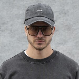 Чоловіча Кепка Бейсболка Vintage Without З Принтом F1White Black