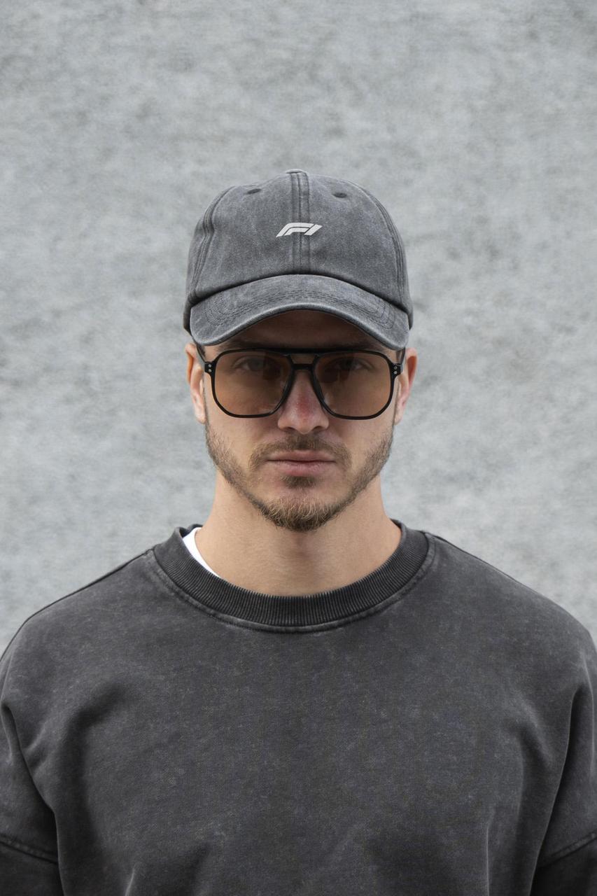 Чоловіча Кепка Бейсболка Vintage Without З Принтом F1White Black