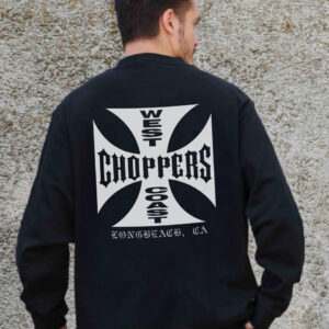 Чоловічий Утеплений Оверсайз Світшот На Флісі З Принтом Without Choppers Black