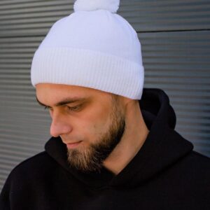 Утеплена Шапка Without Pop Біла Чоловіча