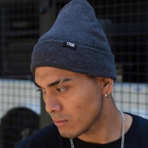 Шапка Without Label Чоловіча Темно Сіра