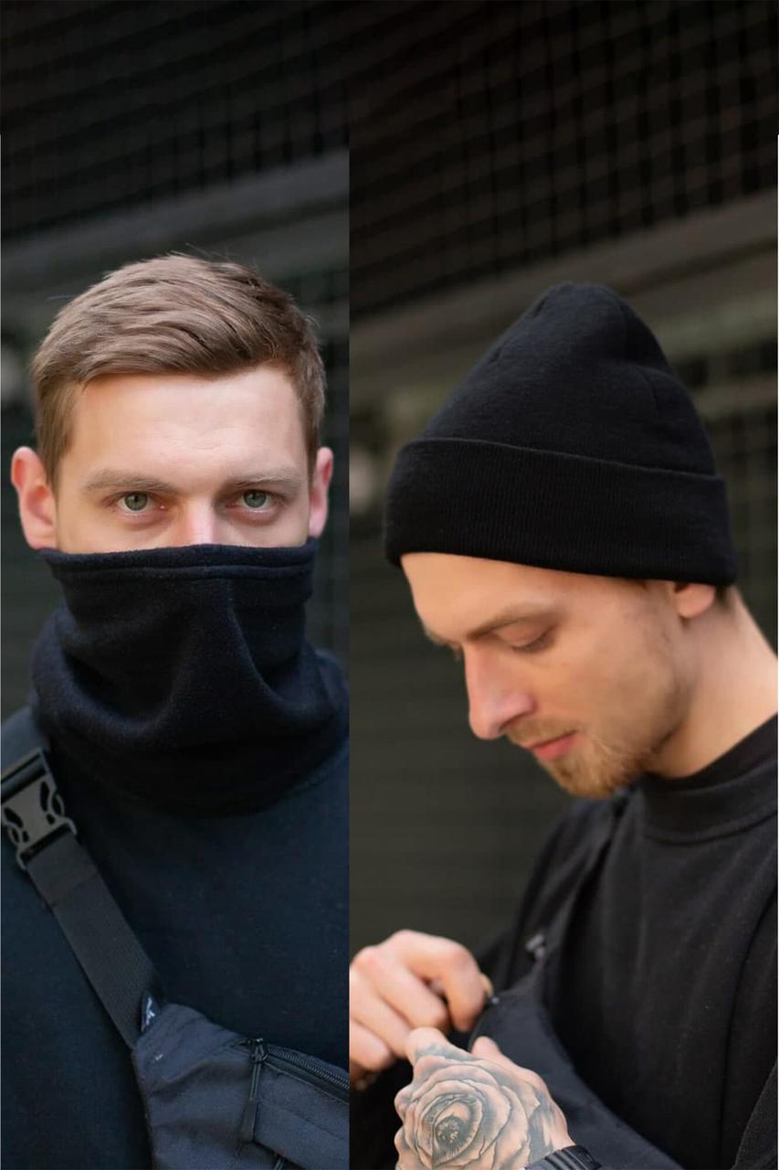 Зимовий Комплект Without Шапка +Баф Man Black
